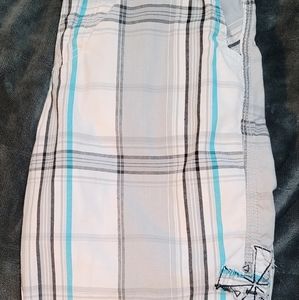Size 8 grey, white,  turquoise shorts